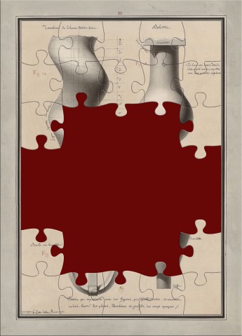 Étude de colonne torse, balustre, moyeu, entonnoir et boucle – puzzle gratuit adulte – JJ Lequeu